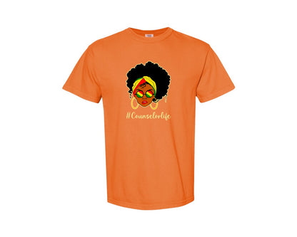 brand:Comfort Colors|color:Burnt Orange|Counselor Life Career T Shirt Graphic T-Shirt