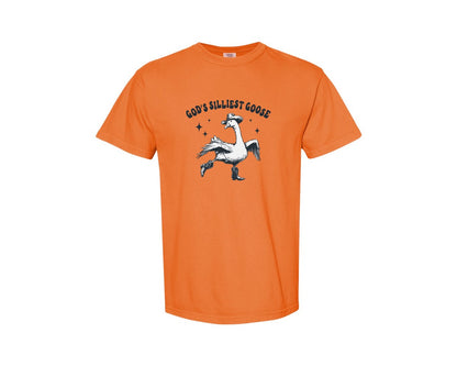 brand:Comfort Colors|color:Burnt Orange|Gods Silliest Cowboy Goose Dancing Shir Graphic T-Shirt