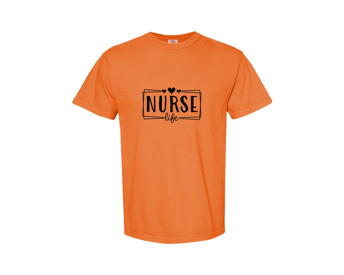 brand:Comfort Colors|color:Burnt Orange|Nurse Life Nursing Life Cna Graphic T-Shirt