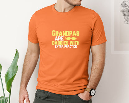 brand:Bella Canvas|color:Burnt Orange|Grandpas Daddies T Shirt Crafts Graphic T-Shirt