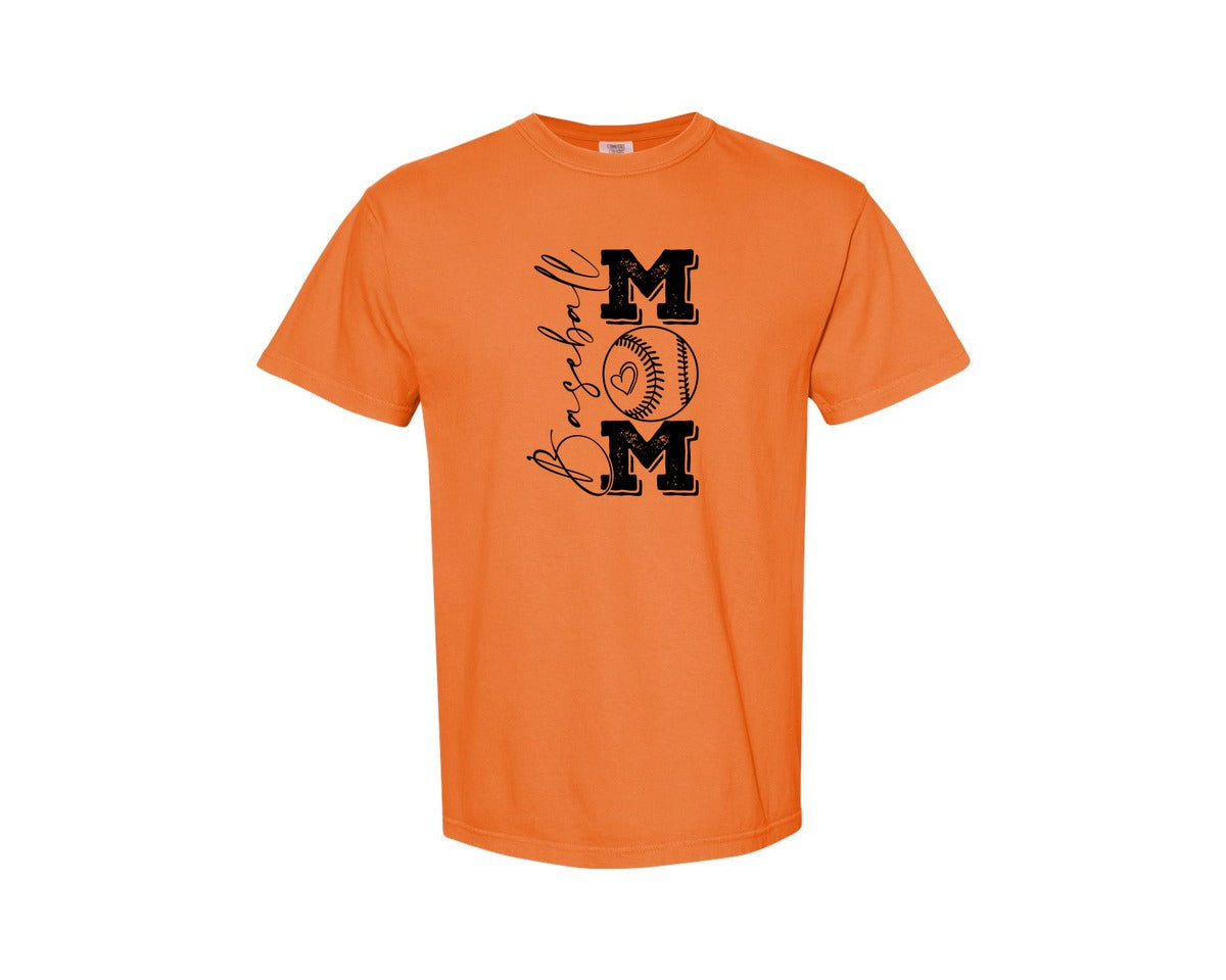 brand:Comfort Colors|color:Burnt Orange|Baseball Mama 16 Graphic T-Shirt