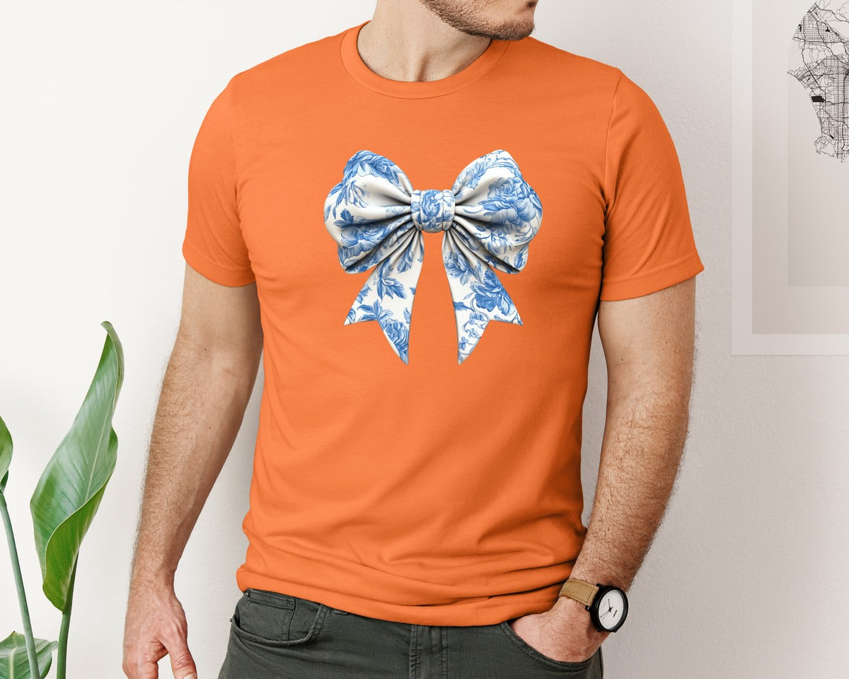 brand:Bella Canvas|color:Burnt Orange|Bow Bow T Shirt Design Graphic T-Shirt