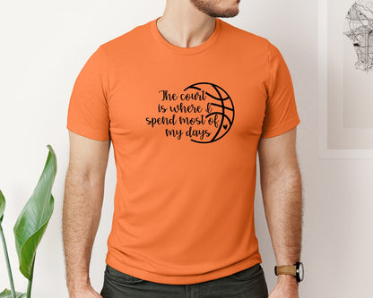 brand:Bella Canvas|color:Burnt Orange|Basketball Mom 80 Graphic T-Shirt