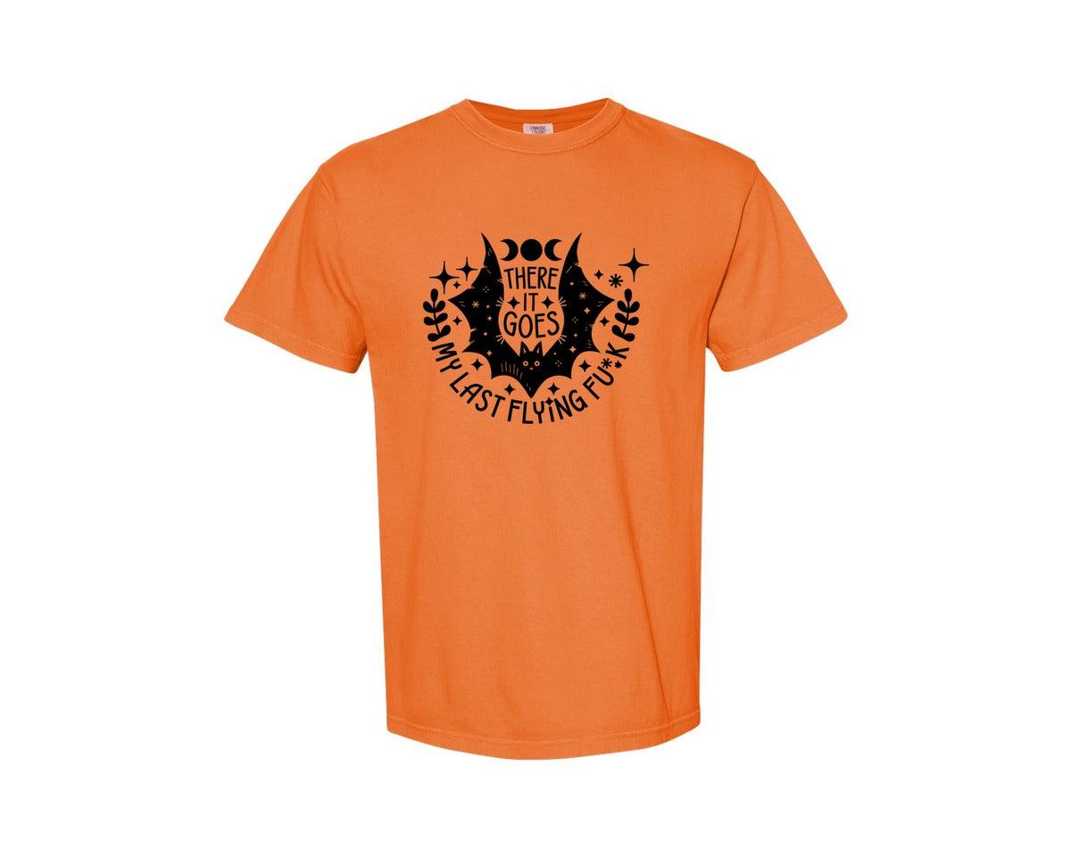 brand:Comfort Colors|color:Burnt Orange|There It Goes My Last Flying Fck 2 Graphic T-Shirt