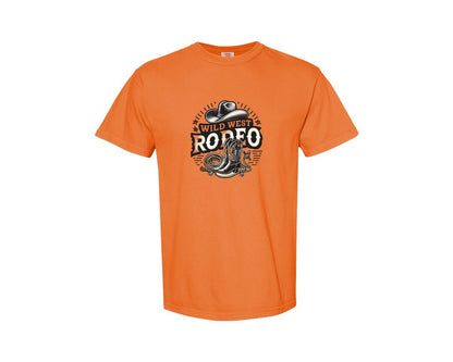 brand:Comfort Colors|color:Burnt Orange|Western Wild West Rodeo T Shirt Graphic T-Shirt