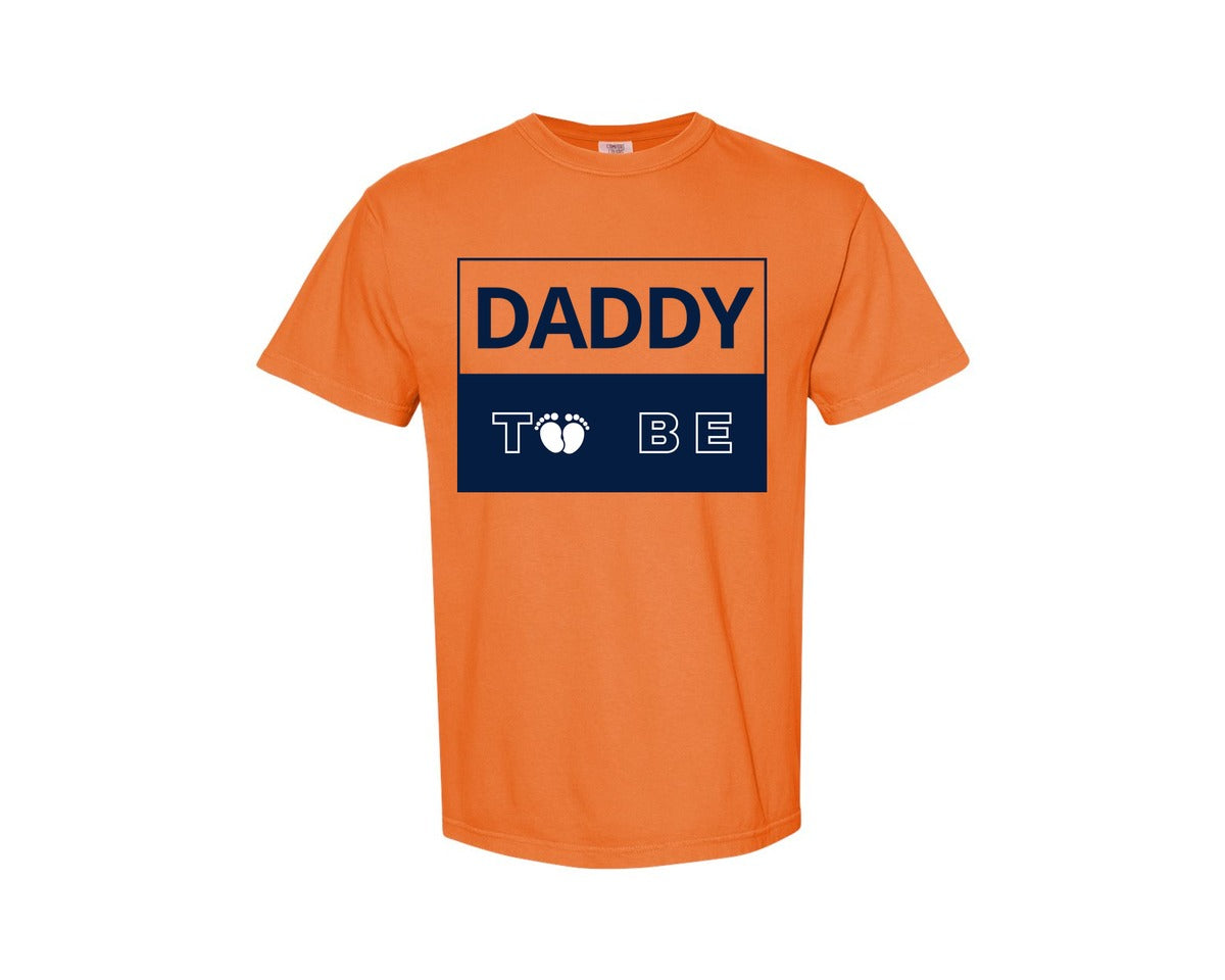 brand:Comfort Colors|color:Burnt Orange|Daddy To Be Pregnancy Announcement 2 Graphic T-Shirt