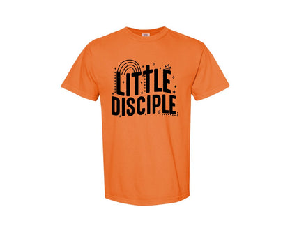 brand:Comfort Colors|color:Burnt Orange|Retro Little Disciple Tshirt Kids Graphic T-Shirt