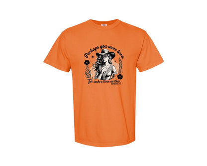 brand:Comfort Colors|color:Burnt Orange|Perhaps You Were Born Christian 3 Graphic T-Shirt
