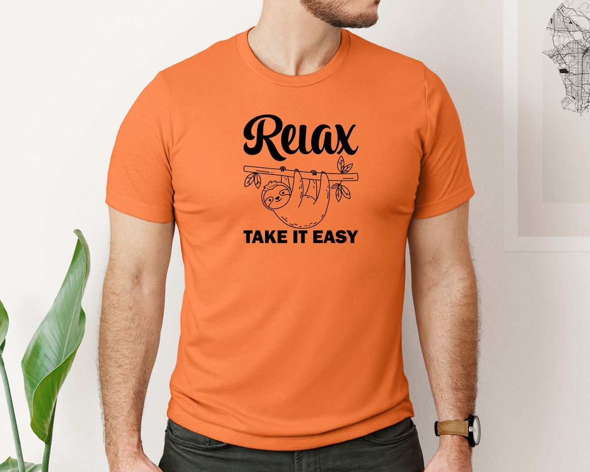 brand:Bella Canvas|color:Burnt Orange|Relax Take It Easy T Shirt Graphic T-Shirt