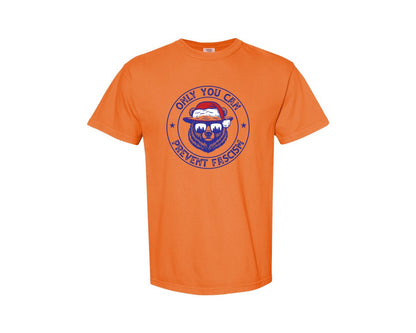 brand:Comfort Colors|color:Burnt Orange|Only You Can Prevent Fascism Christmas Graphic T-Shirt