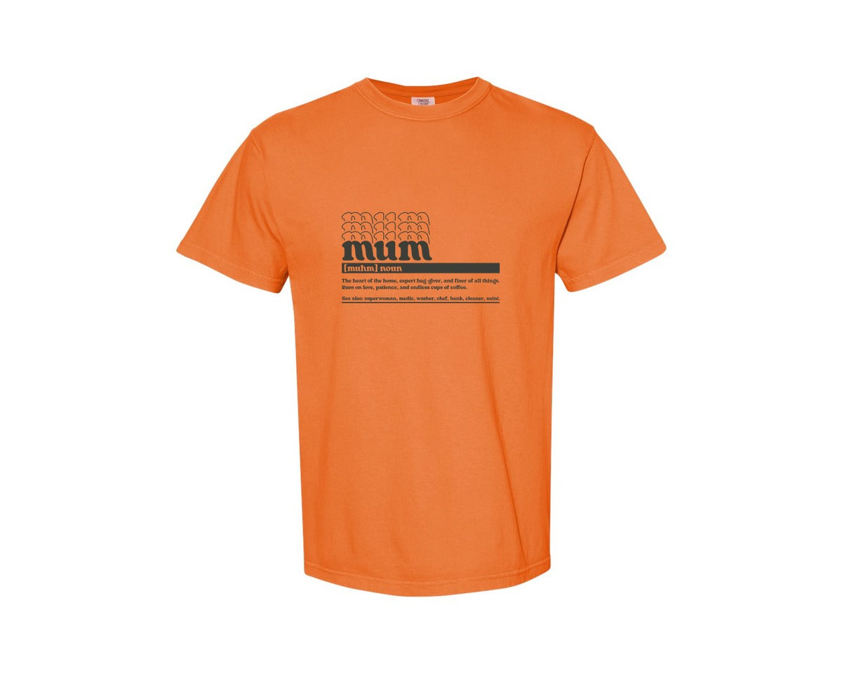 brand:Comfort Colors|color:Burnt Orange|Mother Mum Funny Definition Graphic T-Shirt