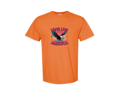 brand:Comfort Colors|color:Burnt Orange|Long Live America Graphic T-Shirt