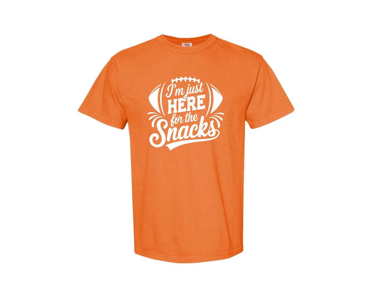 brand:Comfort Colors|color:Burnt Orange|Im Just Here For The Snacks Graphic T-Shirt
