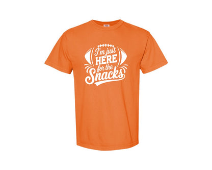 brand:Comfort Colors|color:Burnt Orange|Im Just Here For The Snacks Graphic T-Shirt