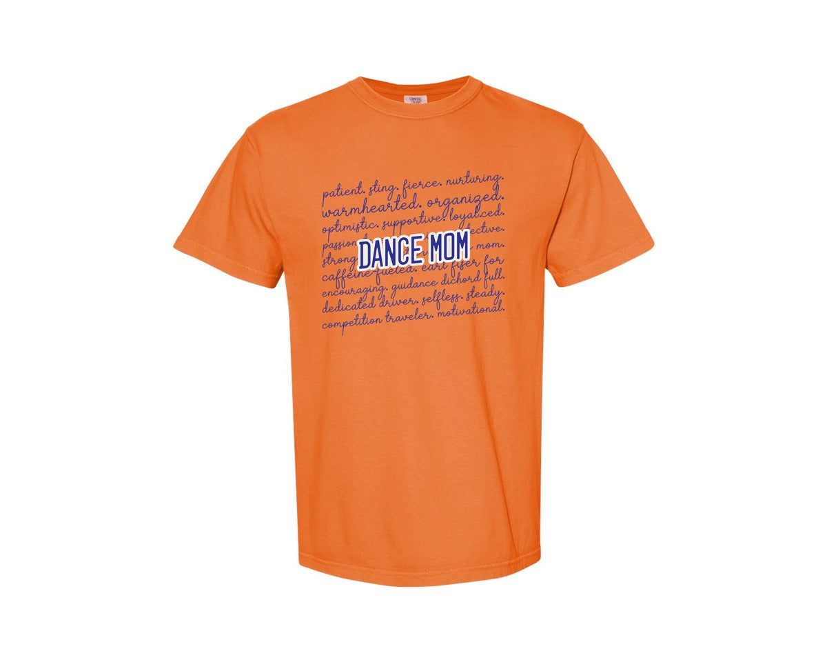 brand:Comfort Colors|color:Burnt Orange|Dance Mom Svgdance Mom Words Definition Graphic T-Shirt