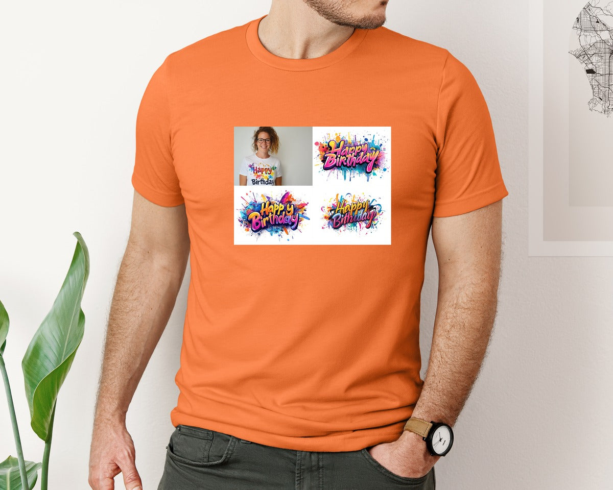 brand:Bella Canvas|color:Burnt Orange|Happy Birthday T Shirt Design 69 Graphic T-Shirt