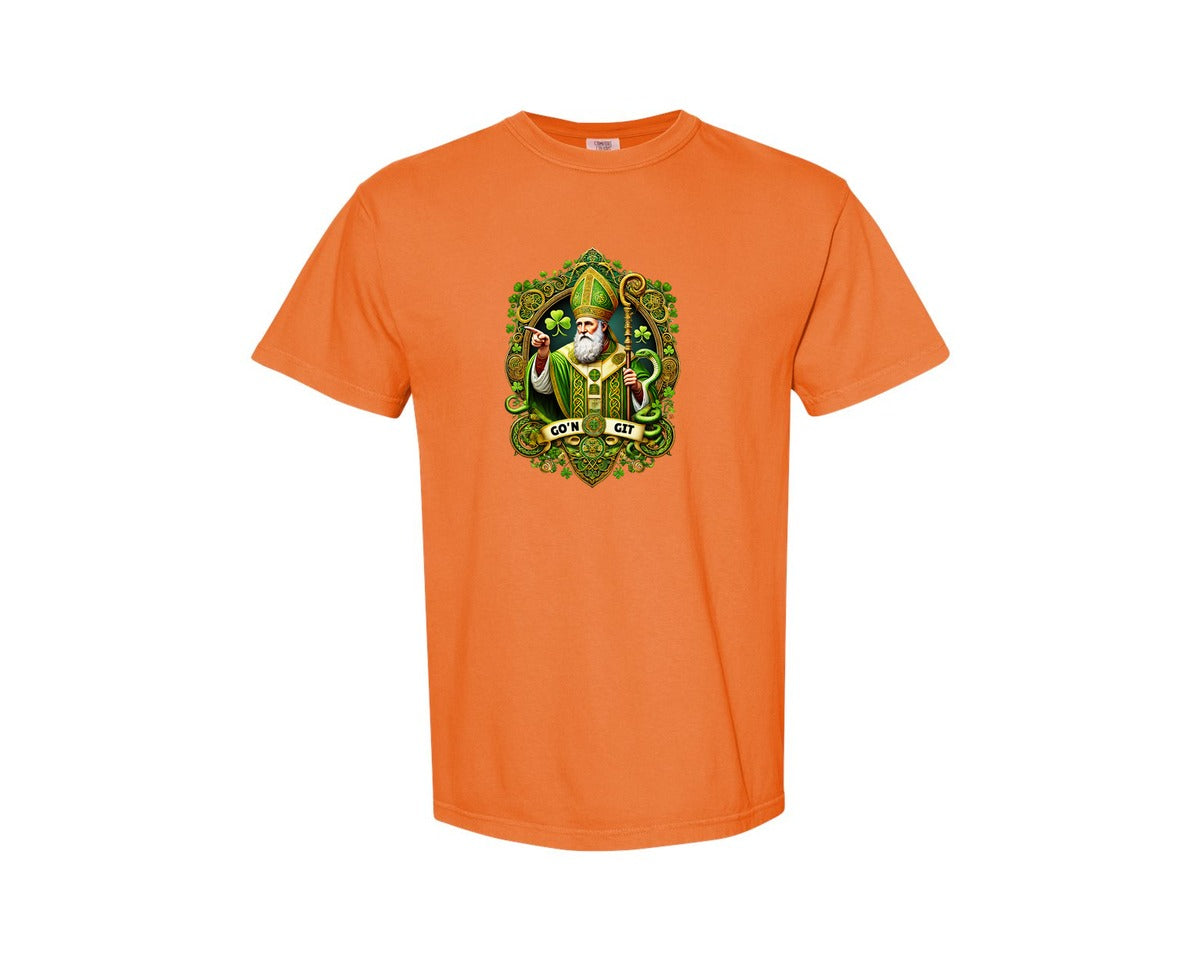 brand:Comfort Colors|color:Burnt Orange|St Patricks Day Saint Patrick Graphic T-Shirt