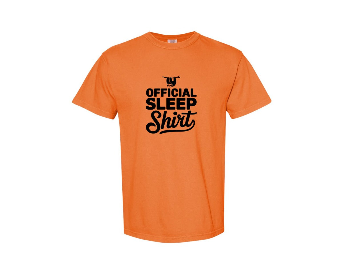 brand:Comfort Colors|color:Burnt Orange|Official Sleep Shirt T Shirt Graphic T-Shirt