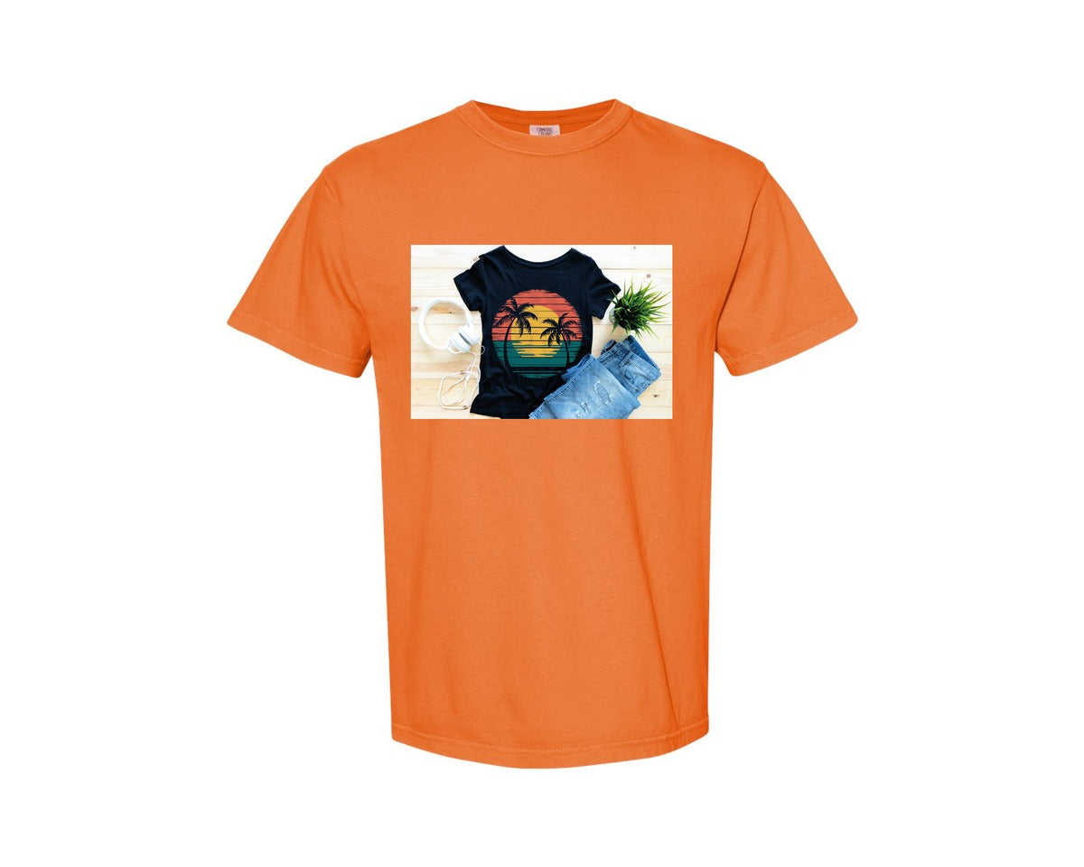 brand:Comfort Colors|color:Burnt Orange|Summer T Shirt 34 Graphic T-Shirt