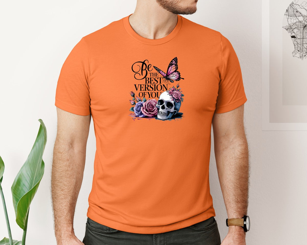 brand:Bella Canvas|color:Burnt Orange|Be The Best Version Of You Self Love 2 Graphic T-Shirt