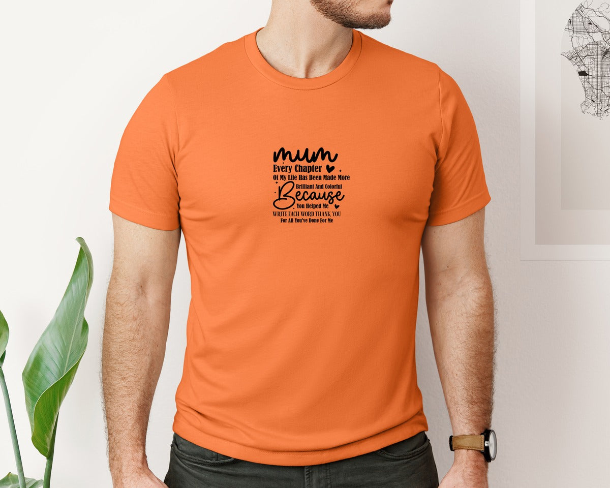 brand:Bella Canvas|color:Burnt Orange|Mothers Day Design Mum Design 2 Graphic T-Shirt
