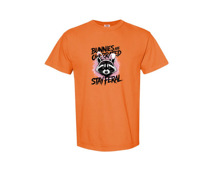 brand:Comfort Colors|color:Burnt Orange|Bunnies Are Overrated Stay Feral 2 Graphic T-Shirt