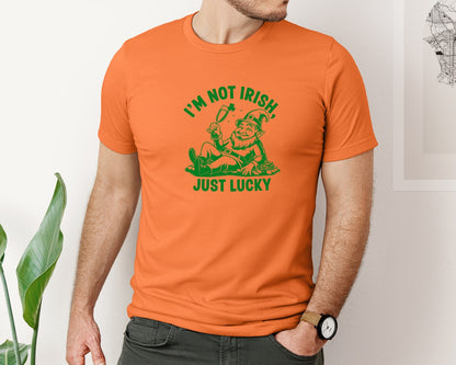 brand:Bella Canvas|color:Burnt Orange|Im Not Irish Just Lucky Design Graphic T-Shirt