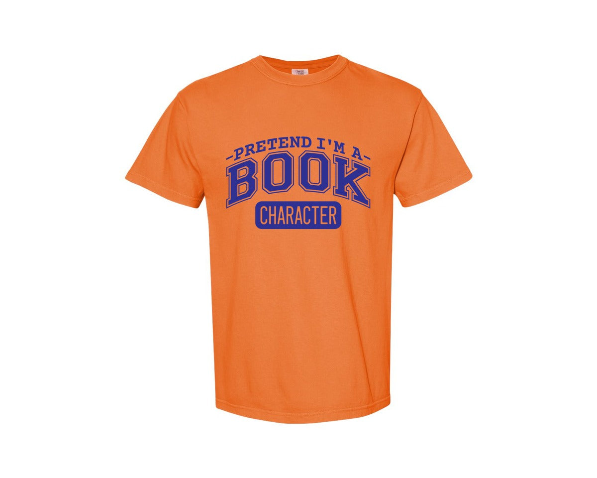 brand:Comfort Colors|color:Burnt Orange|Pretend Im A Book Character Book Lover 2 Graphic T-Shirt
