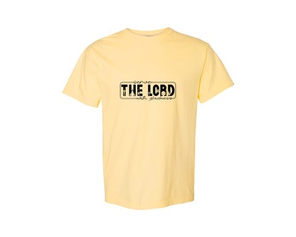 brand:Comfort Colors|color:Butter|Serve The Lord With Gladness Sleeve Graphic T-Shirt