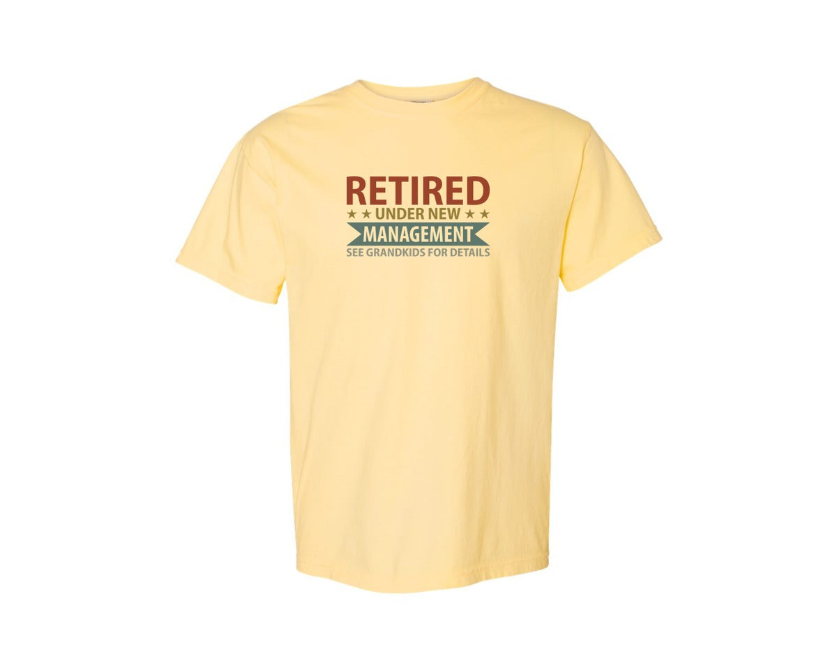 brand:Comfort Colors|color:Butter|Mens Fathers Day Retired Grandpa Shirts Graphic T-Shirt