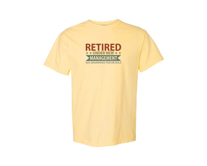 brand:Comfort Colors|color:Butter|Mens Fathers Day Retired Grandpa Shirts Graphic T-Shirt