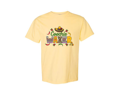 brand:Comfort Colors|color:Butter|Cinco De Mayo Coochie Waxer Mexico Graphic T-Shirt