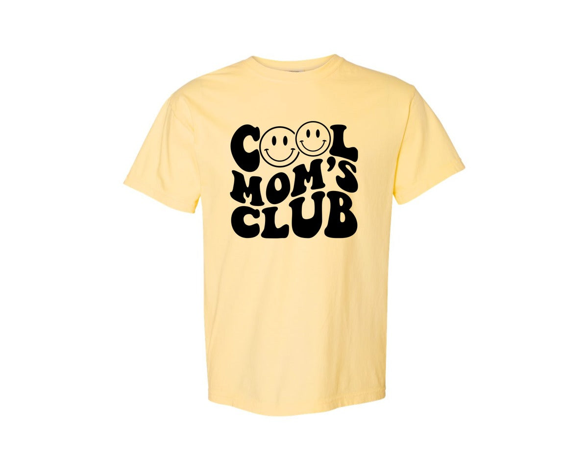 brand:Comfort Colors|color:Butter|Cool Moms Club Wavy 2 Graphic T-Shirt