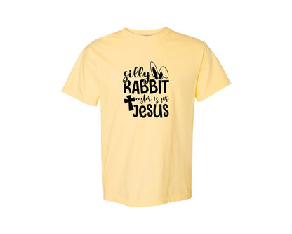 brand:Comfort Colors|color:Butter|Silly Rabbit Easter Is For Jesus Ea Graphic T-Shirt