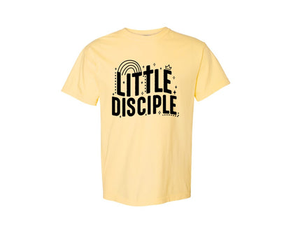 brand:Comfort Colors|color:Butter|Retro Little Disciple Tshirt Kids Graphic T-Shirt