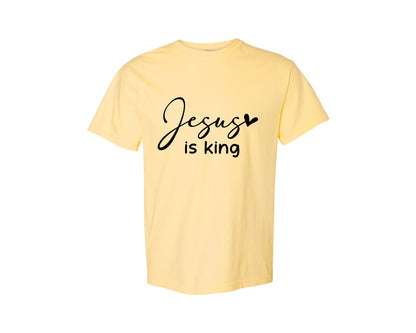 brand:Comfort Colors|color:Butter|Jesus Is King Jesus Christian 3 Graphic T-Shirt