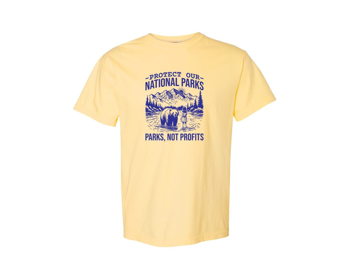 brand:Comfort Colors|color:Butter|Protect Our National Parks Shirt Save Graphic T-Shirt