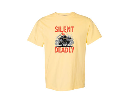 brand:Comfort Colors|color:Butter|Silent But Deadly T Shirt Graphic T-Shirt