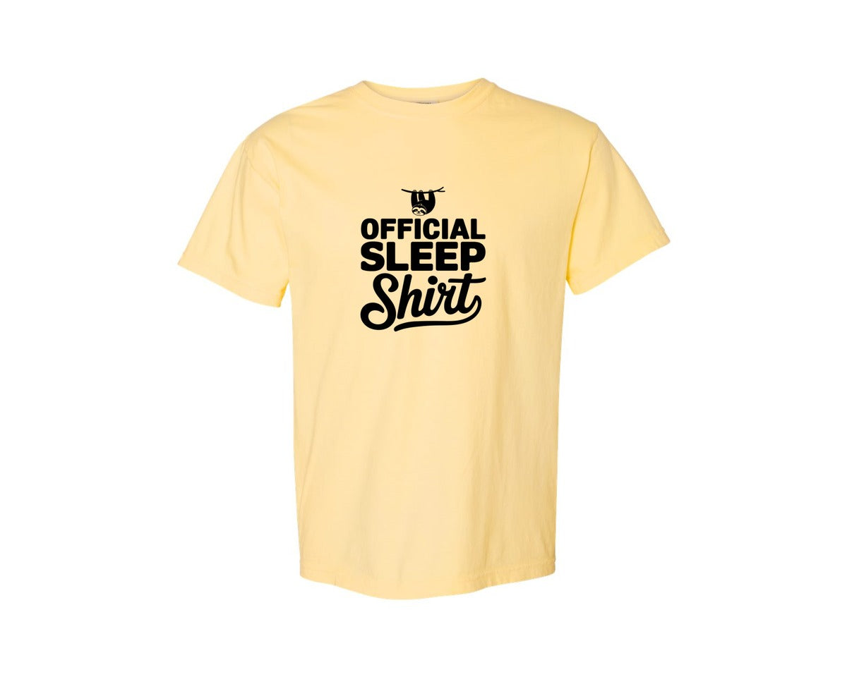 brand:Comfort Colors|color:Butter|Official Sleep Shirt T Shirt Graphic T-Shirt