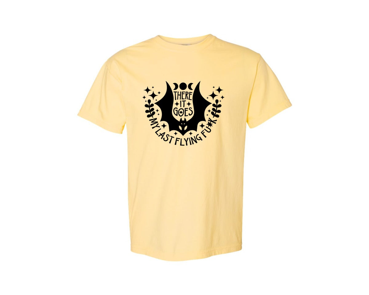 brand:Comfort Colors|color:Butter|There It Goes My Last Flying Fck 3 Graphic T-Shirt
