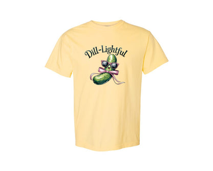 brand:Comfort Colors|color:Butter|Dill Lightful Funny Pickle 2 Graphic T-Shirt