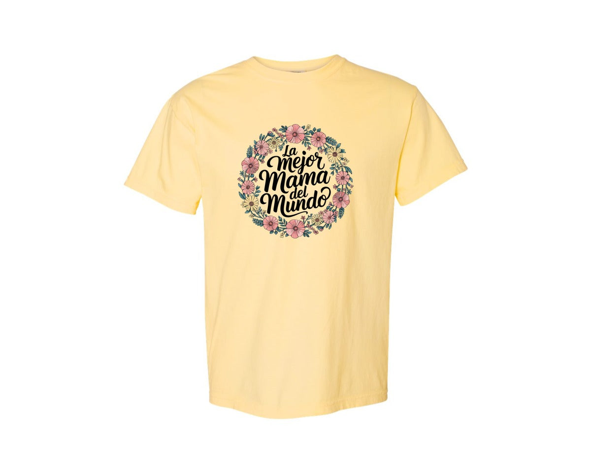 brand:Comfort Colors|color:Butter|Spanish Mothers Day 5 Graphic T-Shirt