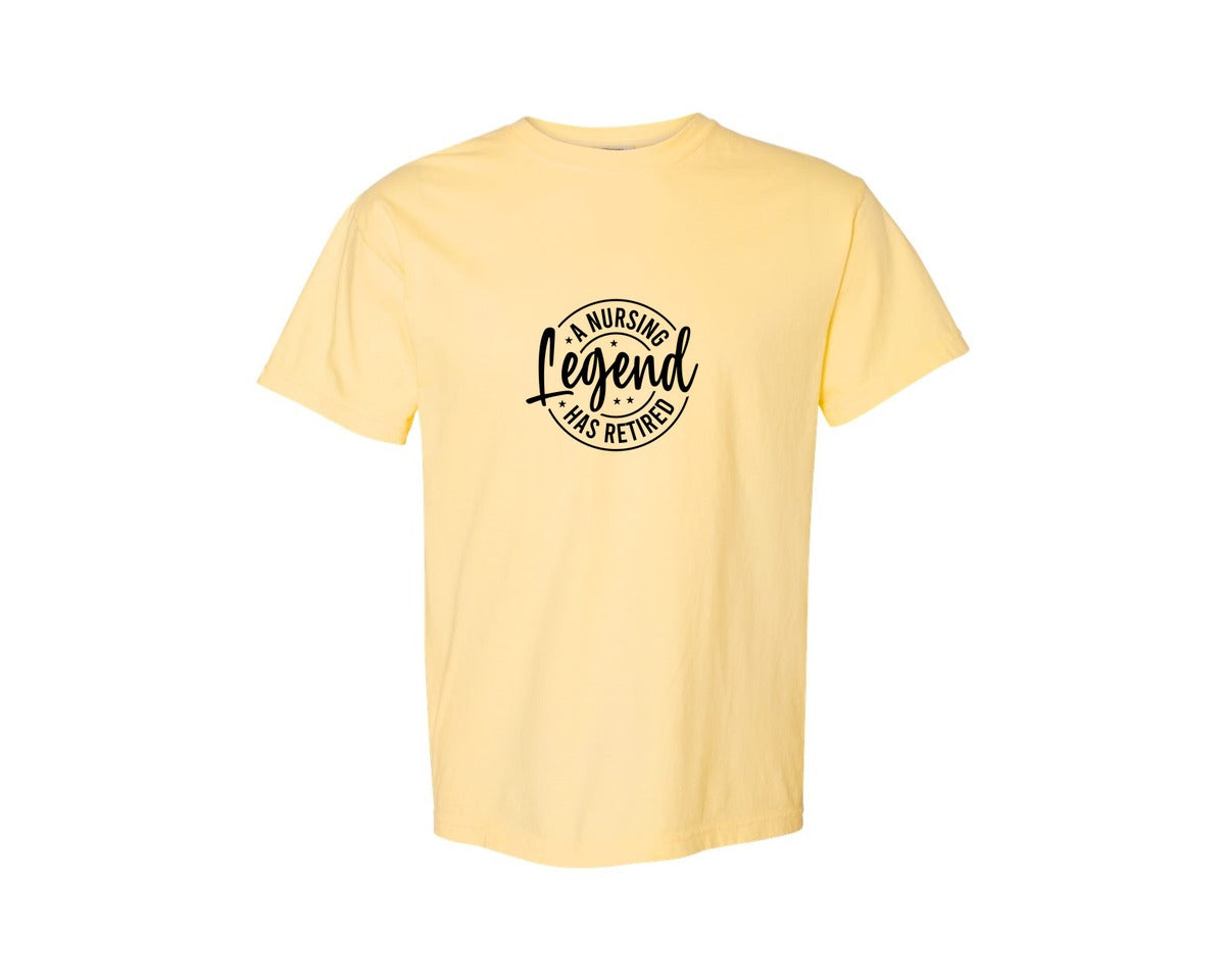 brand:Comfort Colors|color:Butter|A Nursing Legend Has Retired 20 Graphic T-Shirt