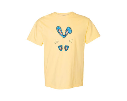 brand:Comfort Colors|color:Butter|Boys Easter Monogram Bunny Graphic T-Shirt
