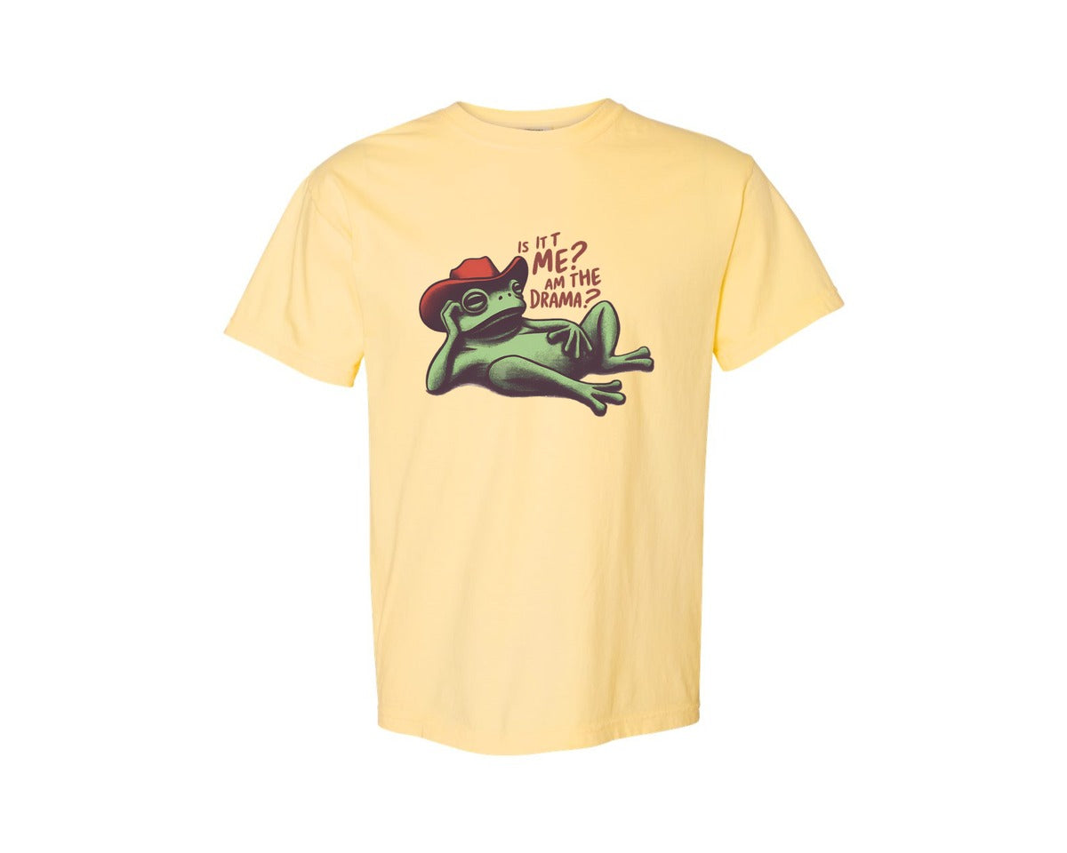 brand:Comfort Colors|color:Butter|Drama Frog Funny Cowboy Aesthetic Graphic T-Shirt