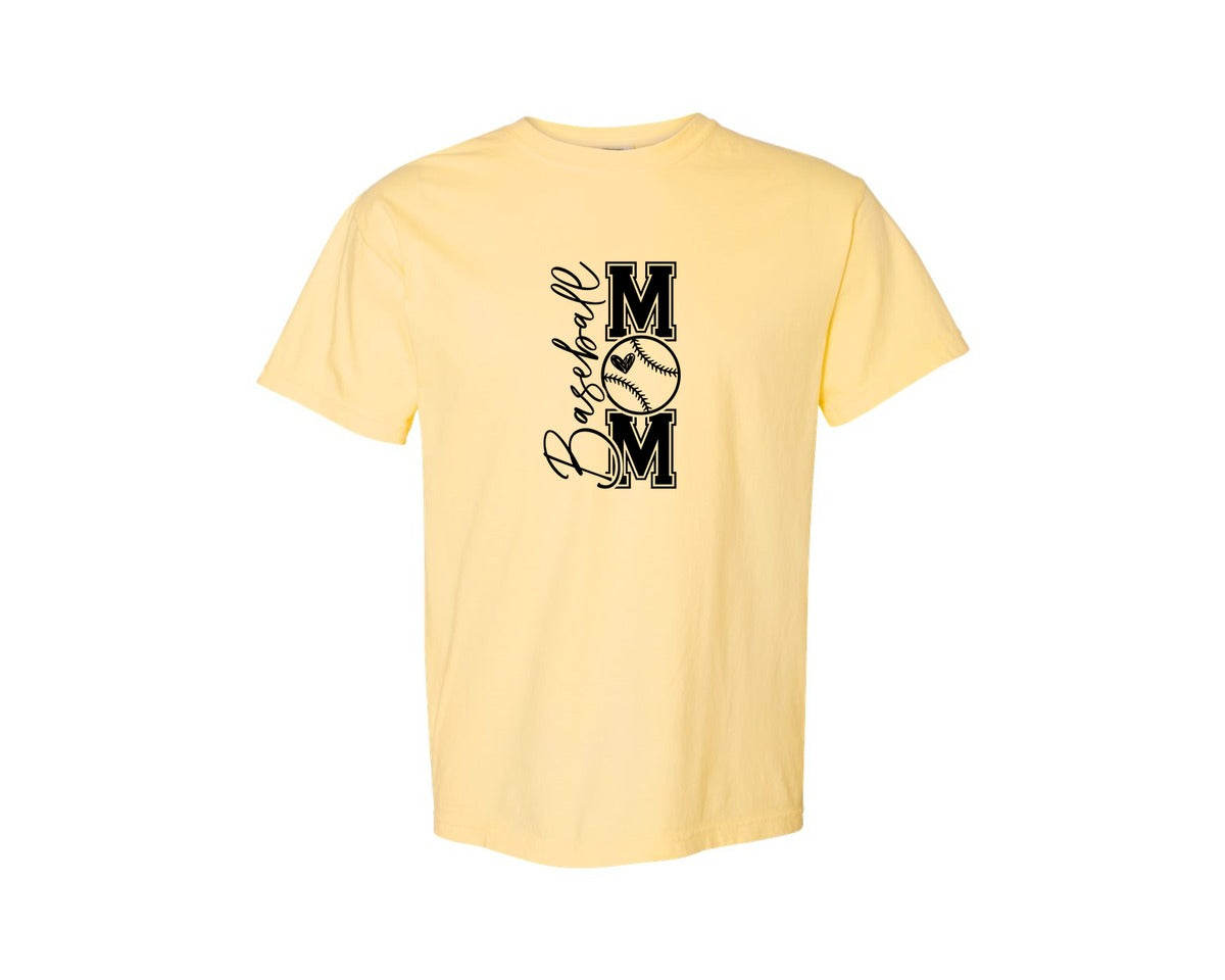 brand:Comfort Colors|color:Butter|Baseball Mom Baseball Mom 2 Graphic T-Shirt