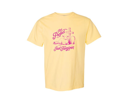 brand:Comfort Colors|color:Butter|Not Perfect Just Forgiven Design 18 Graphic T-Shirt