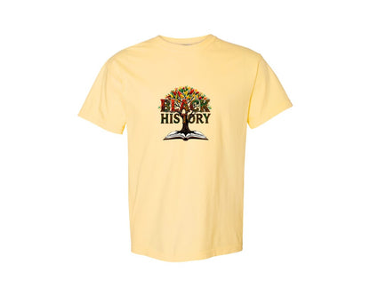brand:Comfort Colors|color:Butter|Black History Month Tree Of Knowledge Graphic T-Shirt