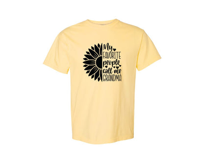 brand:Comfort Colors|color:Butter|Grandma Sunflower Grandma Graphic T-Shirt