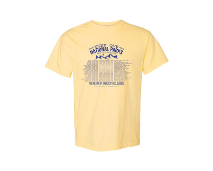brand:Comfort Colors|color:Butter|Keep Our National Parks Pristine And Graphic T-Shirt